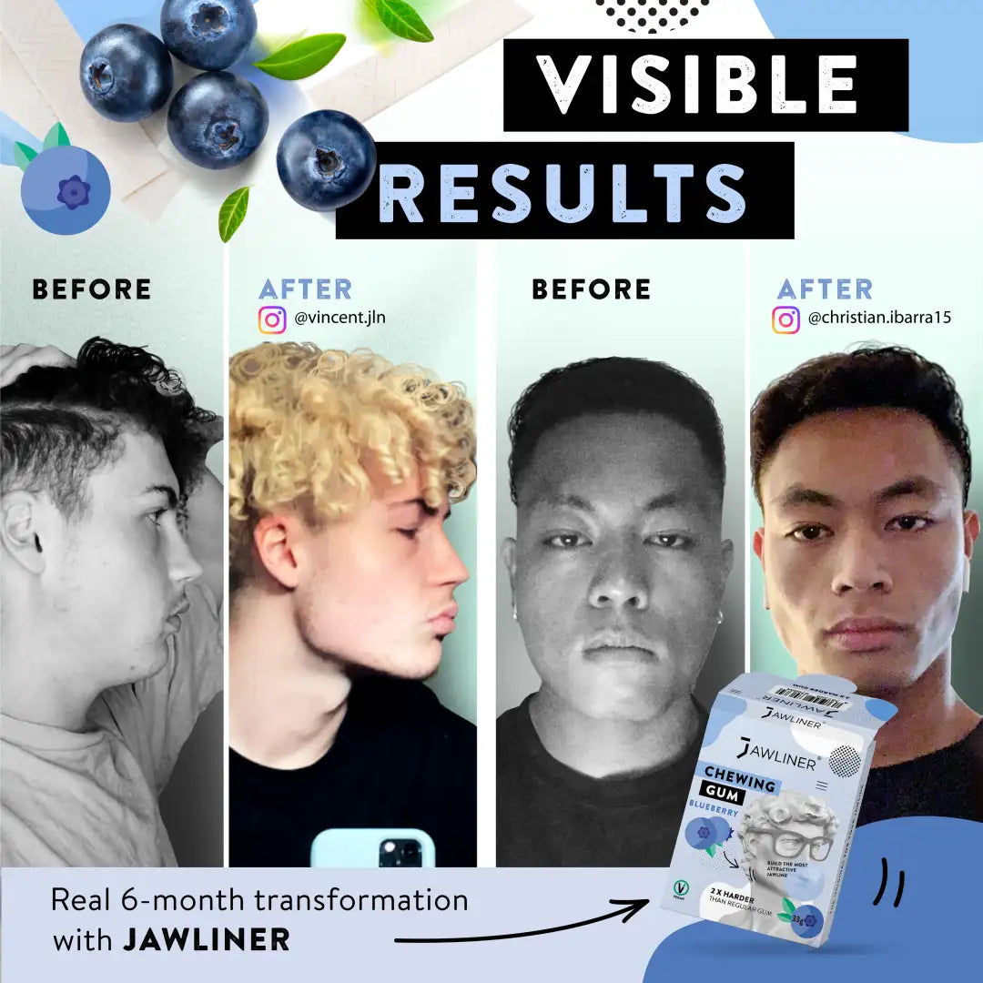 JAWLINER® Fitness Chewing Gum Blueberry 🫐  2xharder